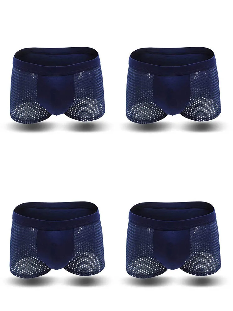 4 Pack Breathable Mesh Fabric Mens Underwear