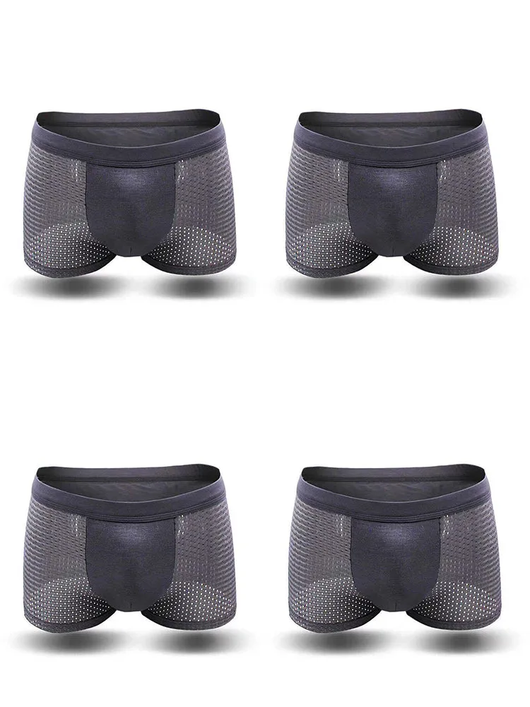 4 Pack Breathable Mesh Fabric Mens Underwear