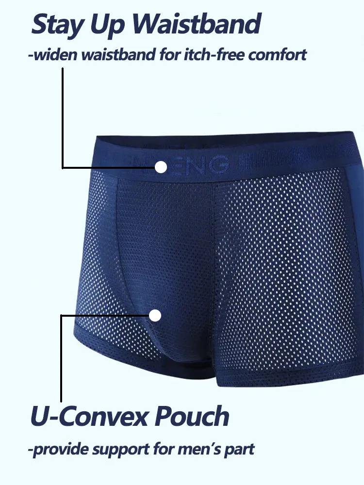4 Pack Breathable Mesh Fabric Mens Underwear