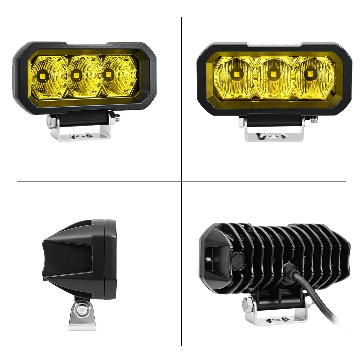 5 Inch 40W LED Headlight | 9-30V | Waterproof 3-Eye Spotlight | White Light