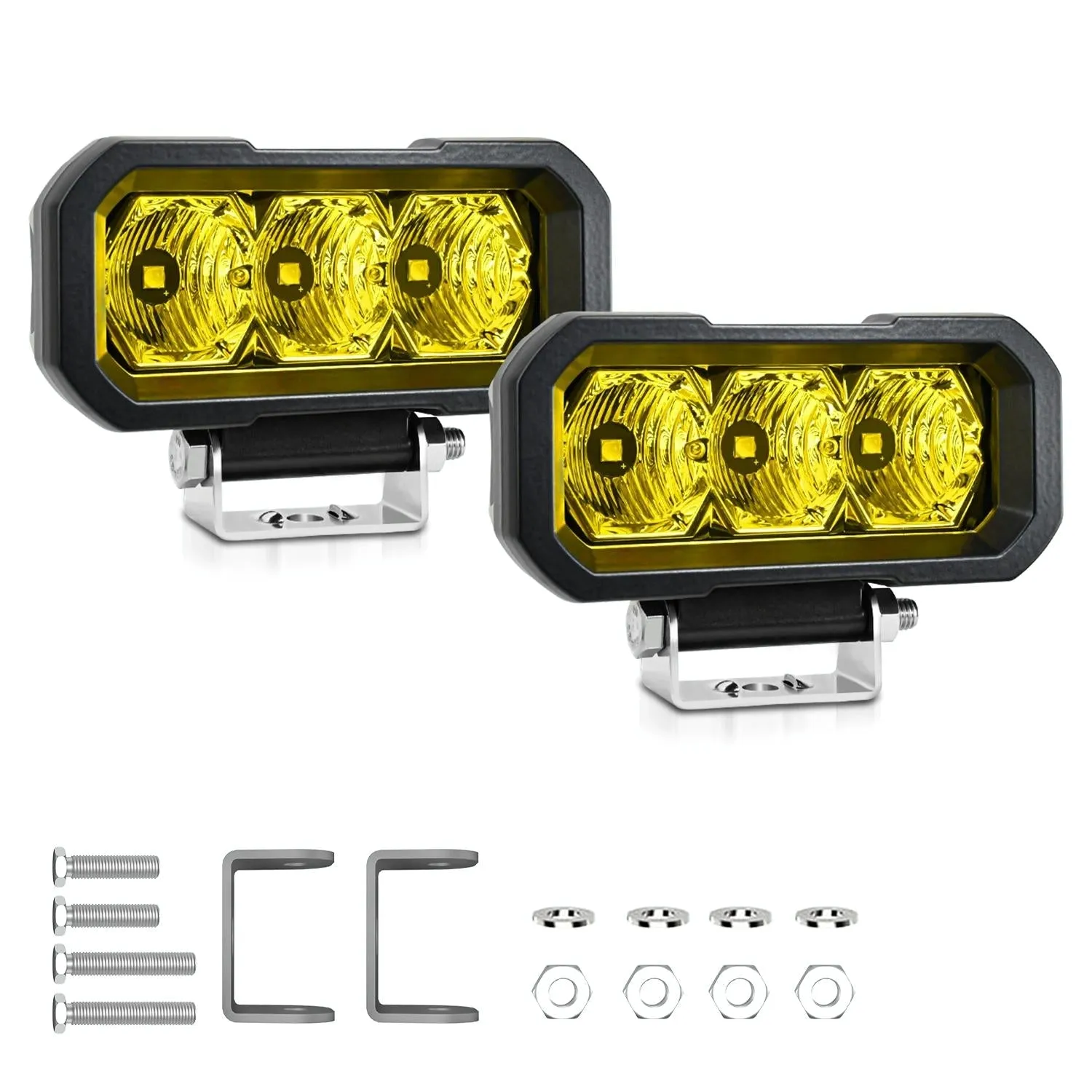 5 Inch 40W LED Headlight | 9-30V | Waterproof 3-Eye Spotlight | White Light