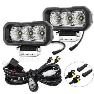 5 Inch 40W LED Headlight | 9-30V | Waterproof 3-Eye Spotlight | White Light
