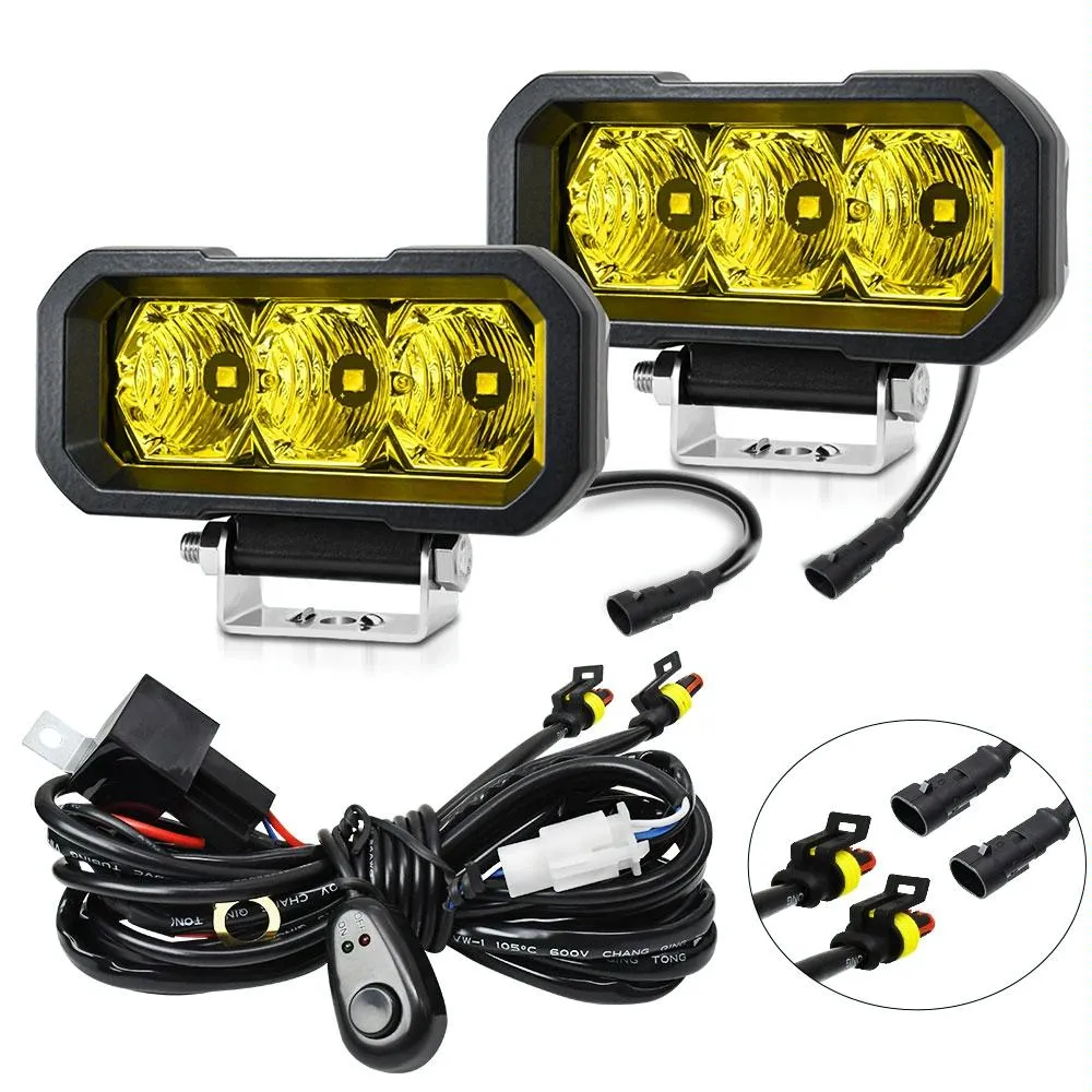 5 Inch 40W LED Headlight | 9-30V | Waterproof 3-Eye Spotlight | White Light