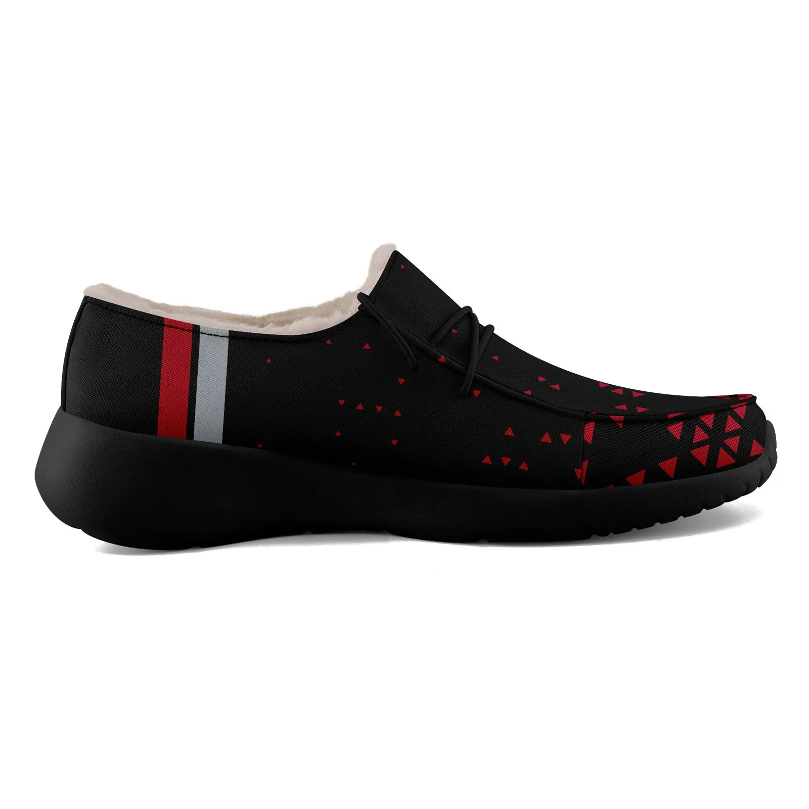 Custom Black Red Atlanta Shoes Personalized Sneaker FN042-D020279-3