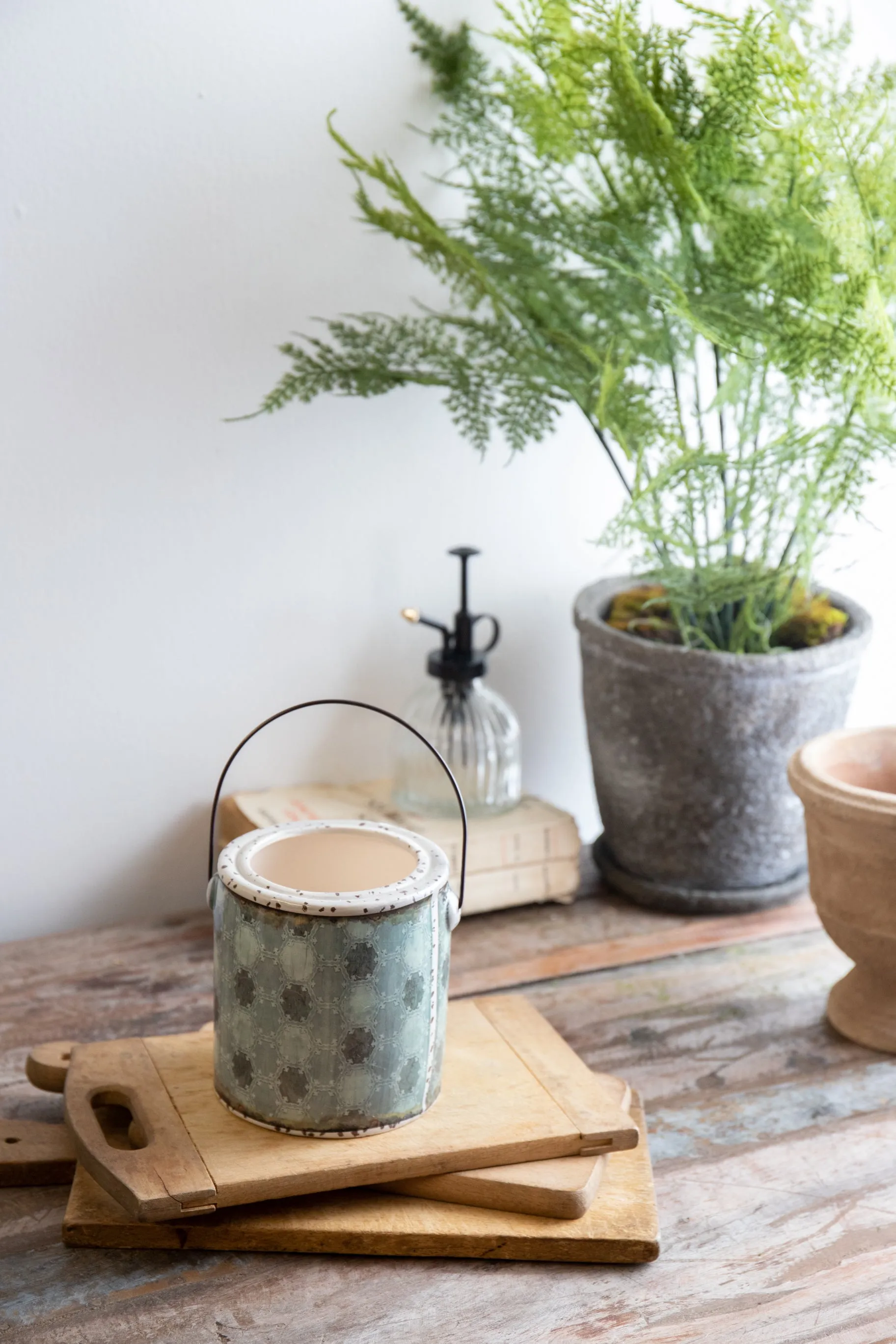 Green / Grey Round Pot - 3 Styles