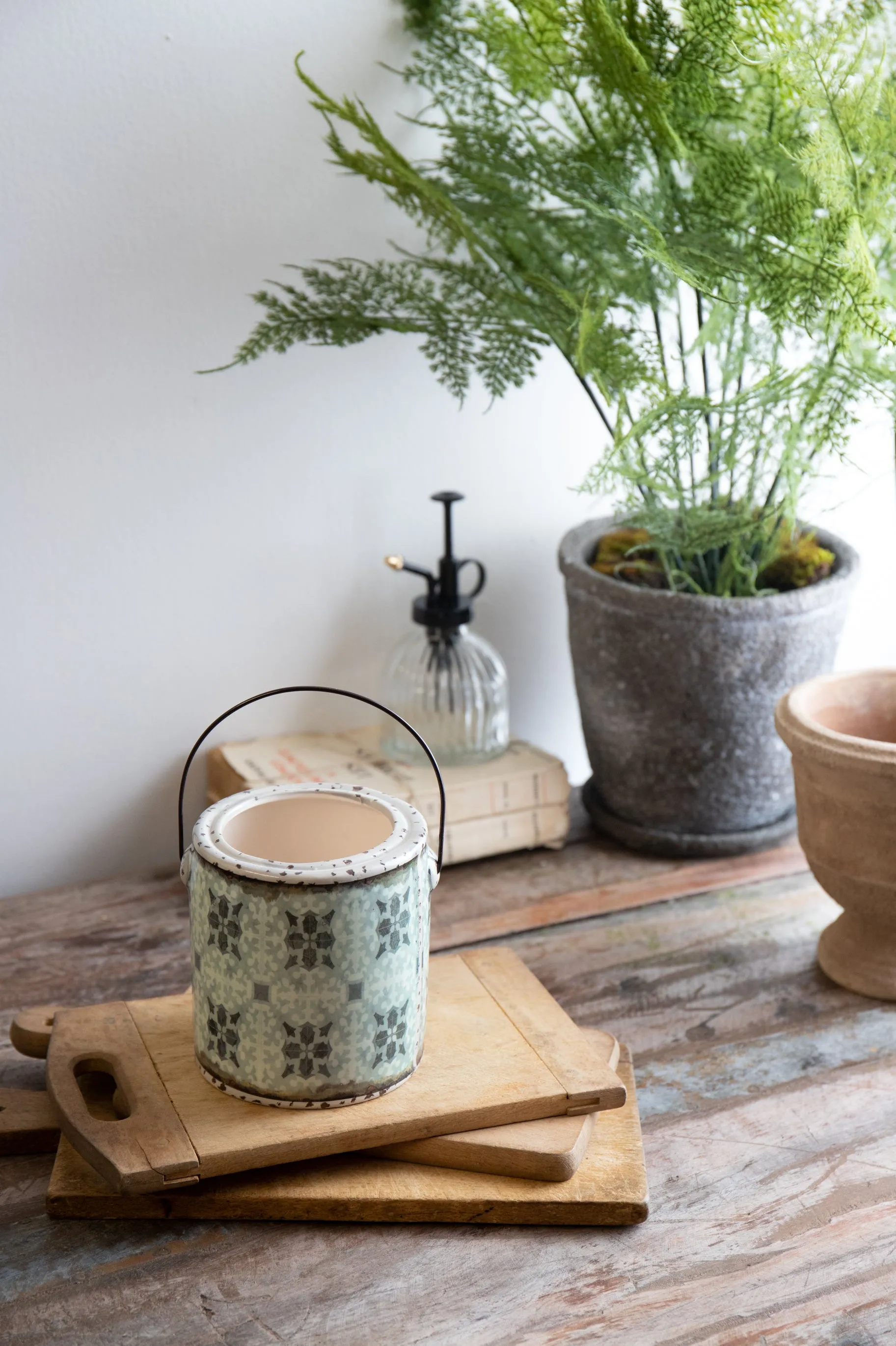 Green / Grey Round Pot - 3 Styles