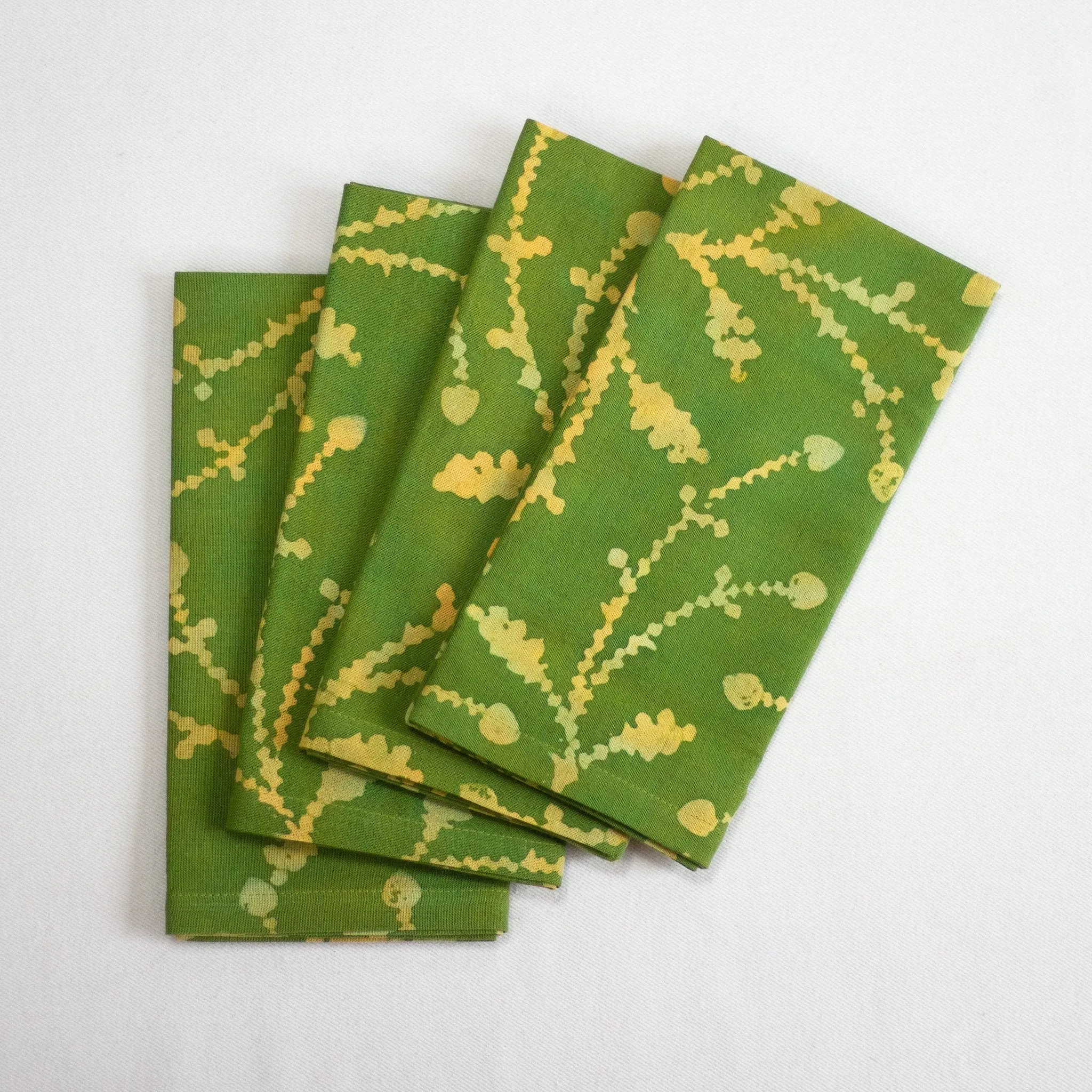 Hand Painted Placemats, Table Runners or Napkin Sets - Pines Effervescence Gold