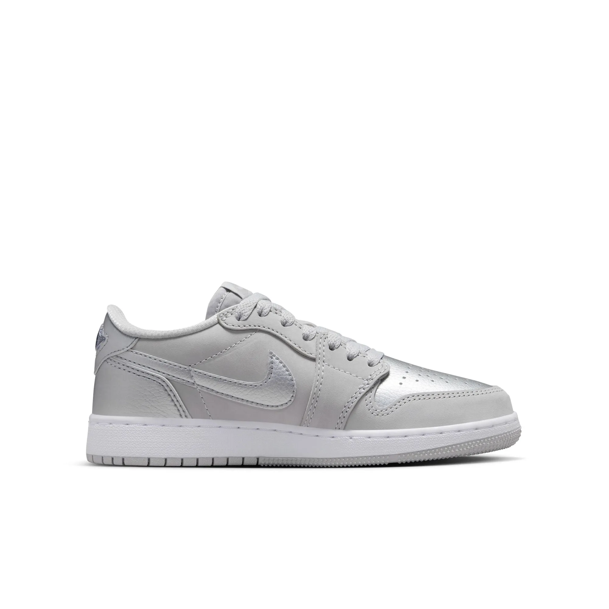 Jordan - Boy - GS Air Jordan 1 Low OG - Neutral Grey/Silver/White