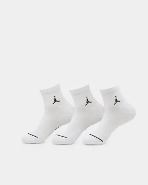 Jordan Everyday Ankle Socks 3 Pack White/Black