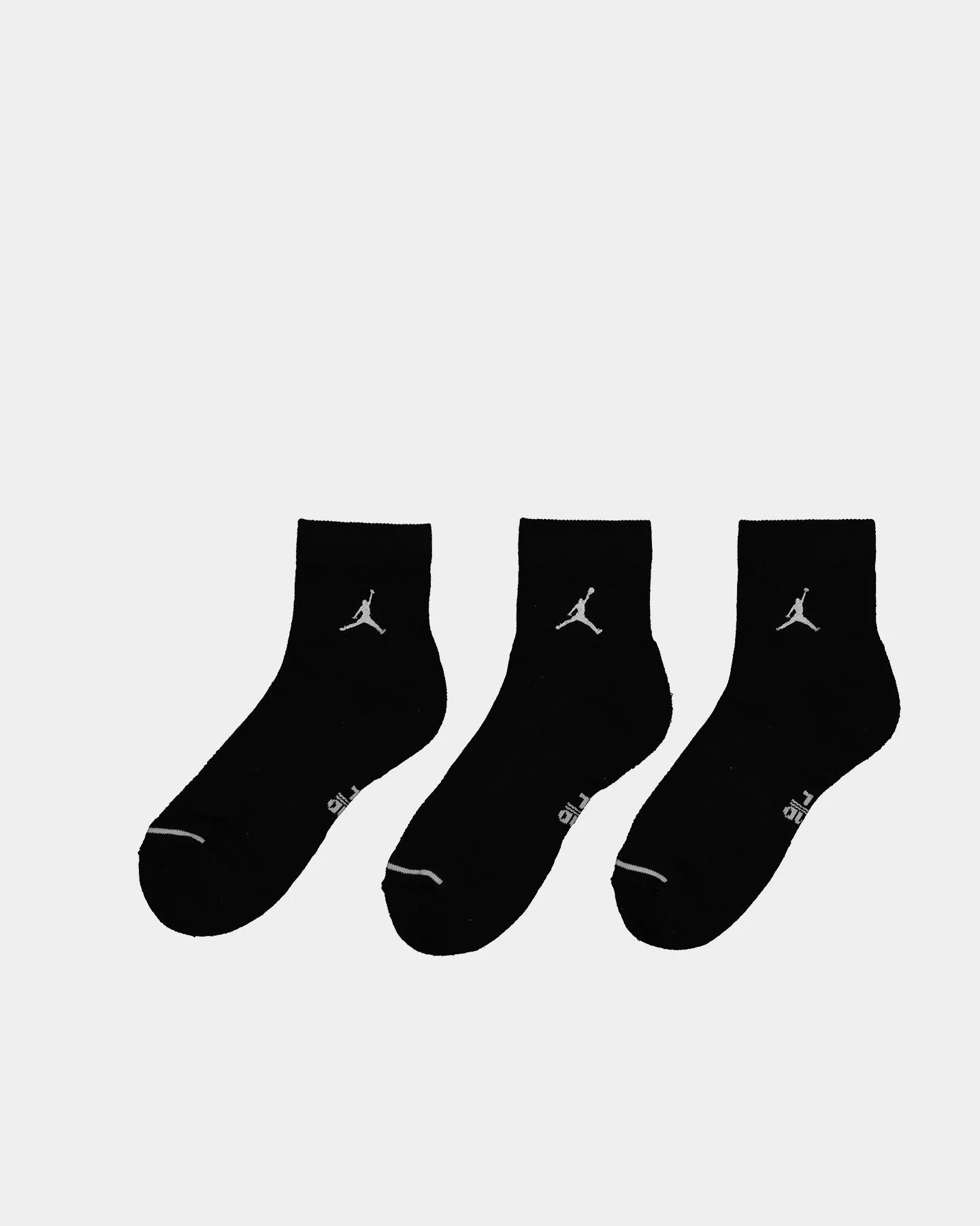 Jordan U J Everyday Cush Poly Ankle Socks 3 Pack Black/White