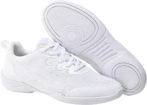 Kids White Cheerleading Dance Shoes Boys Girls Athletic Training Lightweight Competition Tennis Sneakers Cheer Shoes