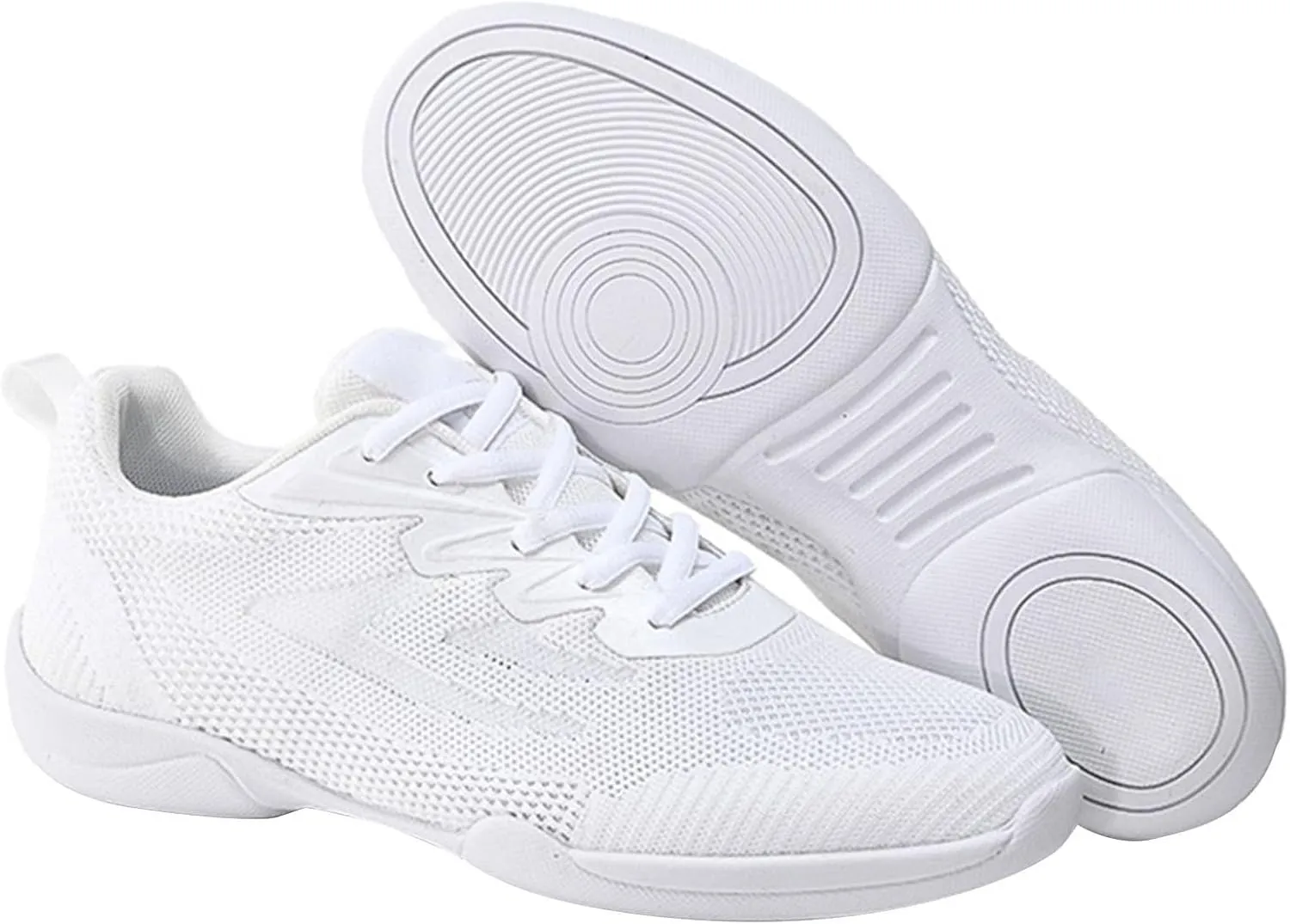 Kids White Cheerleading Dance Shoes Boys Girls Athletic Training Lightweight Competition Tennis Sneakers Cheer Shoes