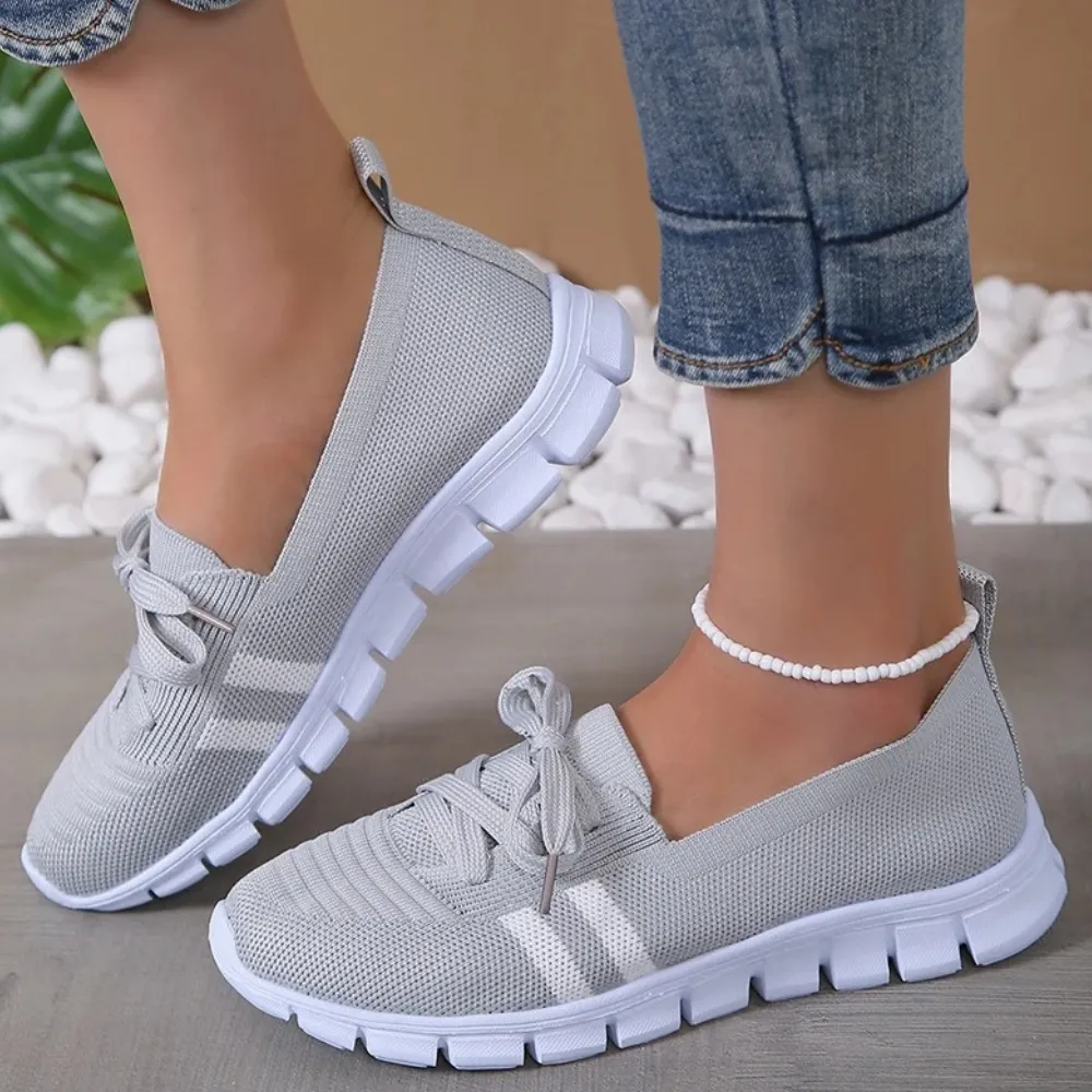 Ladies Airy Lace-Up Shoes - Lightweight Trainers