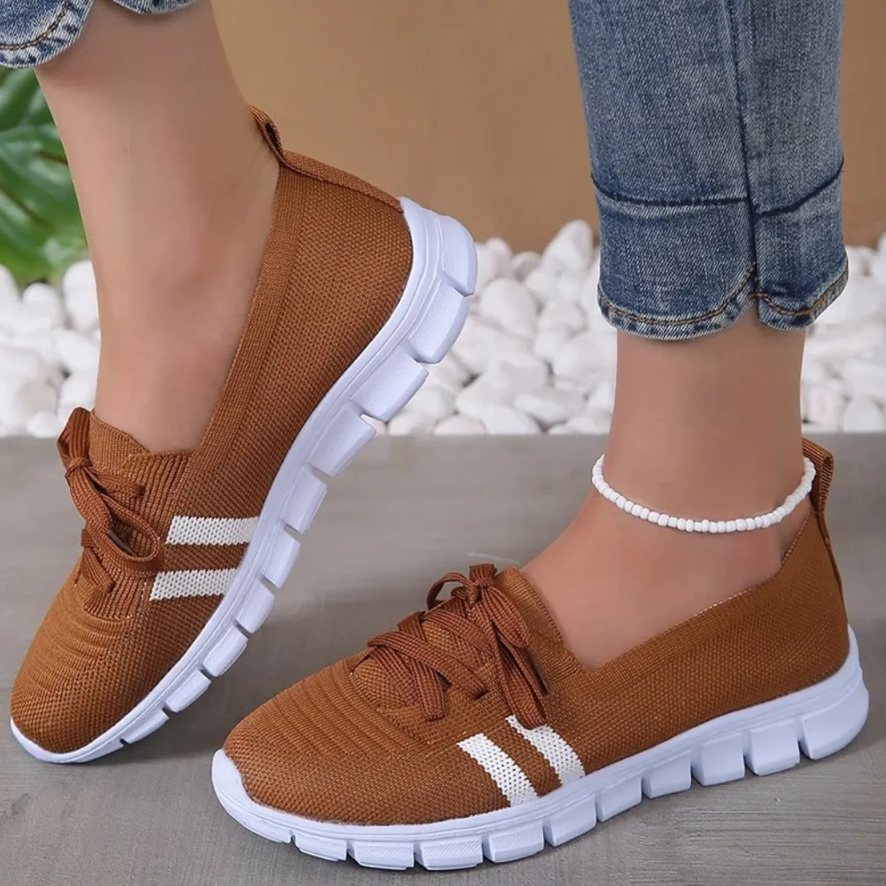 Ladies Airy Lace-Up Shoes - Lightweight Trainers