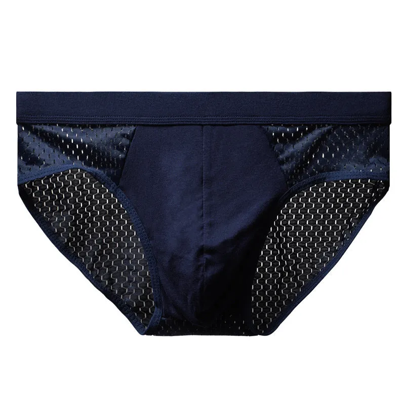 Men's Mesh Breathable Ice Silk Briefs