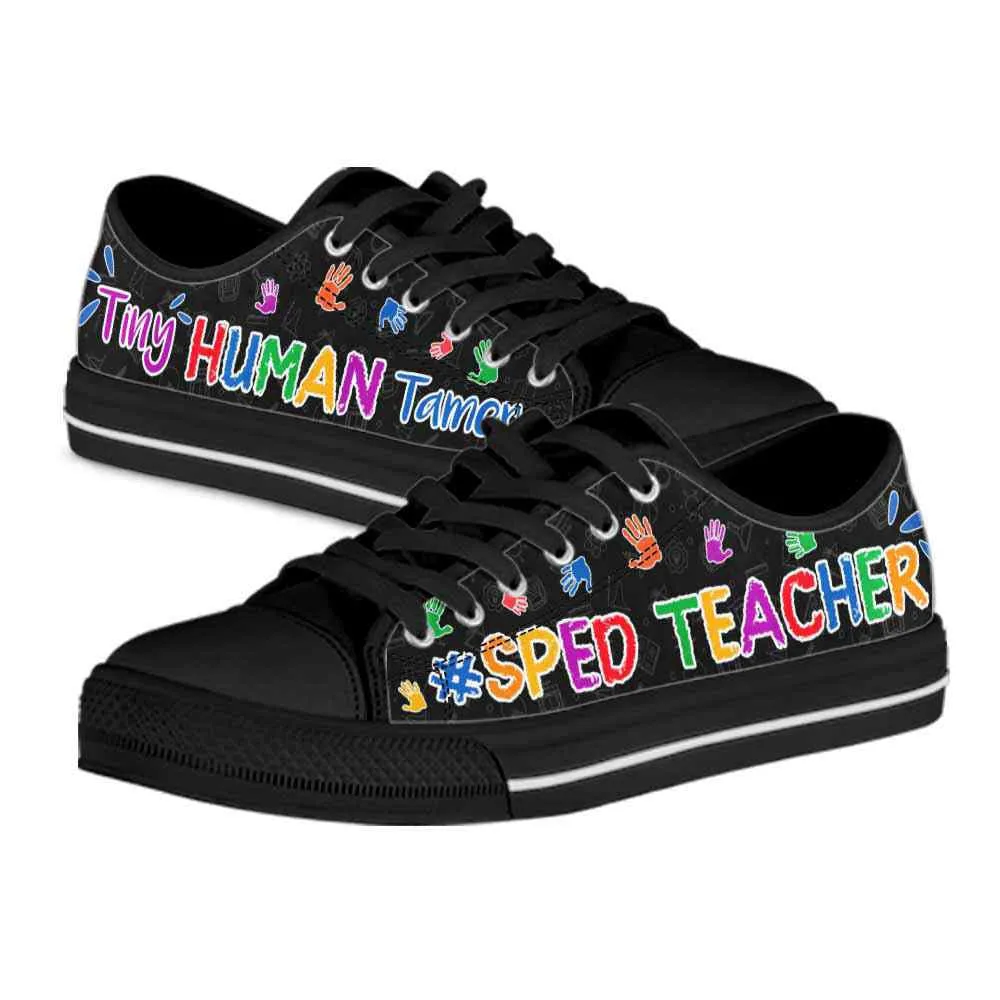 Sped Teacher Tiny Human Tamer Low Top Shoes, Teacher Shoes, Low Top Sneakers
