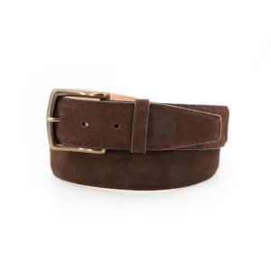 The Buck Belt - Chocolate Waxed Suede