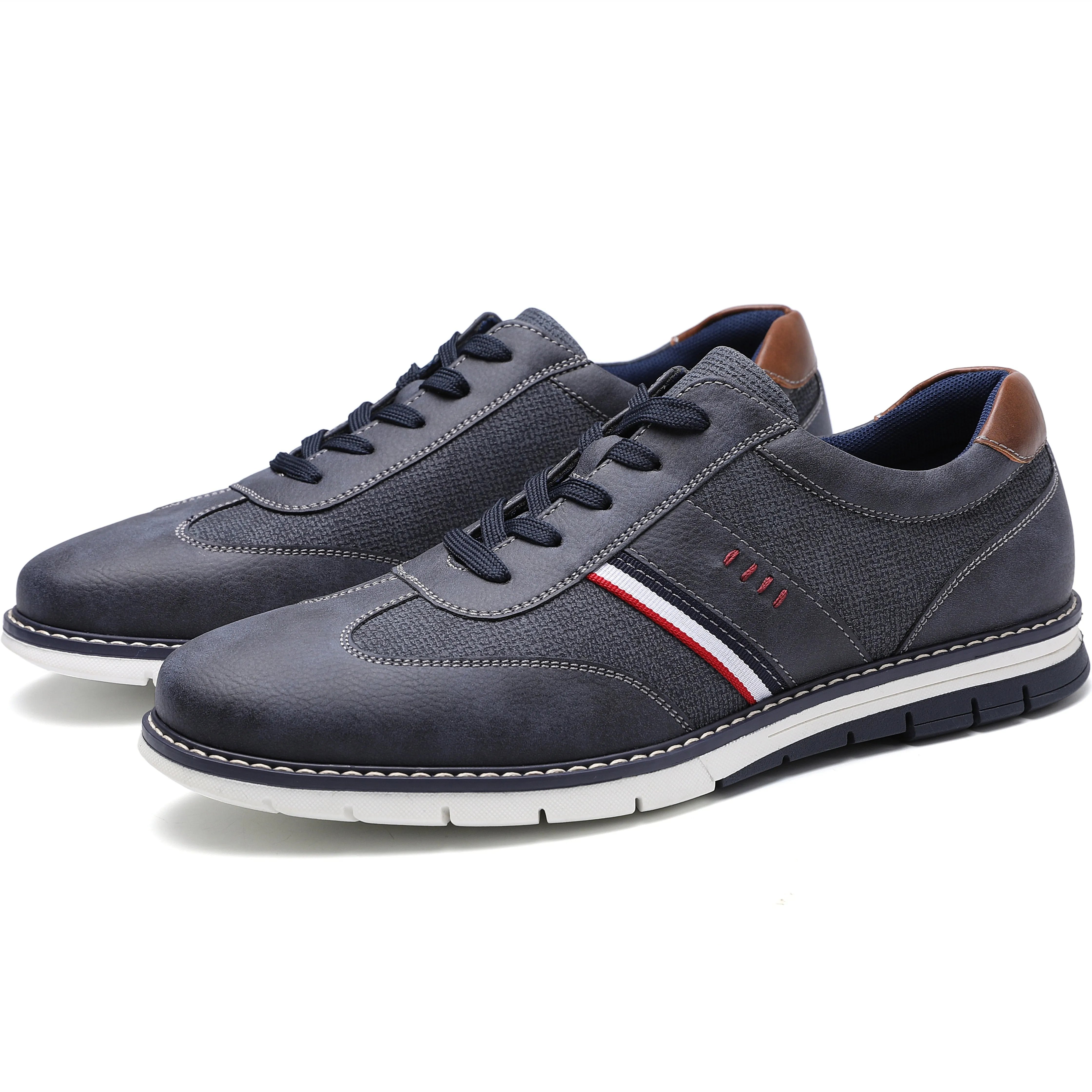 West Louis Brand Designer Autumn Lightweight Leather Sneakers