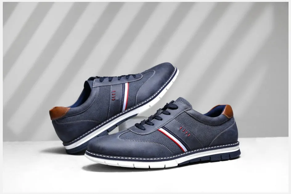 West Louis Brand Designer Autumn Lightweight Leather Sneakers