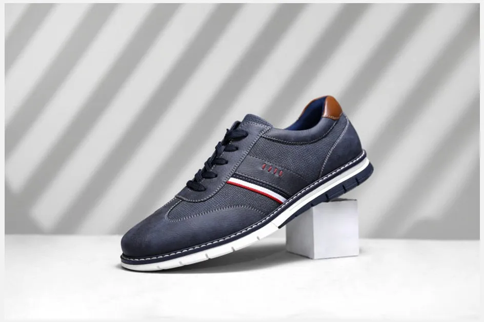 West Louis Brand Designer Autumn Lightweight Leather Sneakers