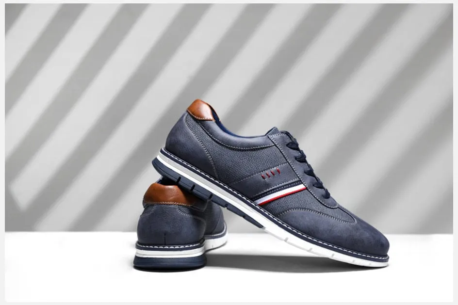 West Louis Brand Designer Autumn Lightweight Leather Sneakers